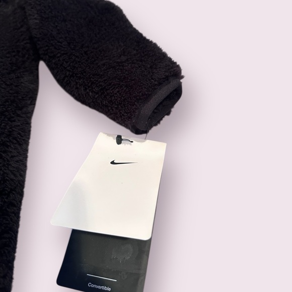 NWT Baby Nike Black Fleece Zip Front Hoodie One Piece Size 6 Months - Picture 4 of 8